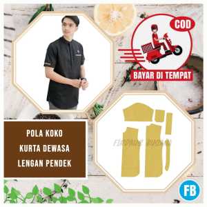 【COD】Pola Koko Kurta Dewasa | Pola Baju Koko Pria | Pola Instan | Pola Jiplak | Pola Jahitan Lengkap Firdaus Busana