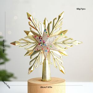 MUNCHX Thiết kế 3D Ngôi Sao Trang Trí Mạ điện Nhựa Ngôi Sao Cây Đồ trang trí treo Bề Sáng Bóng Đồ trang trí hình ngôi sao Trang trí cây