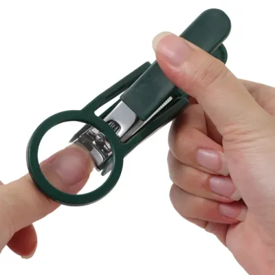 Comfort Grip Anti-Splash Nail Clipper With Magnifying Glass Extra Large Size For Seniors Infant Children Daily Nail Care Aksesori Kecantikan Kuku