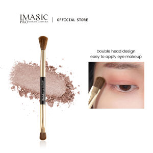 IMAGIC Double Headed Eye Shadow Brush Soft Makeup Brush Natural Smudge Cosmetics Tools