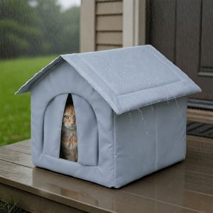 XIAHU Winter Cat House Waterproof Warm Cat Bed Pet Shelter Outdoor Indoor Foldable Small Dog House For Small Pet Supply