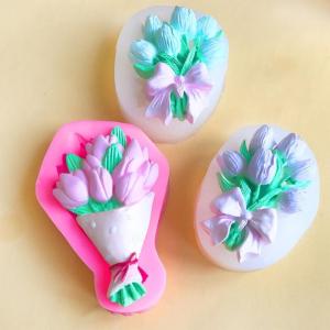 Bó hoa khuôn silicon xà phòng silicon khuôn mẫu cho khuôn sô cô la xà phòng cho kẹo bánh nướng bánh fondant