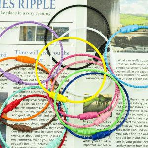 50PCS Colorful Stainless Steel Screw Locking Keychain Wire Rope Key Holder for Car & Home Keys