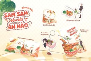Sam Sam Đến Đây Ăn Nào - Bản Đặc Biệt - Tặng Kèm Móc Khóa Mica 2 Mảnh + Bookmark Bế Hình Tô Cơm + Bookmark Bế Hình Sam Sam + Bookmark Bế Hình Phong Đằng + Card Lenticular + Poster (Số Lượng Có Hạn)