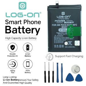 Baterai Log on BN57 Untuk Poco X3 / X3 Pro / X3 NFC BN-57 Power Boost 5160mAh Original 1 Tahun Garansi Battery Batre