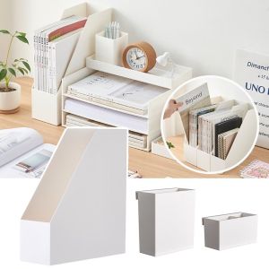 JIYAN2866 Plastic Bookends Thickened Large Capacity Desktop File Rack Simple Portable Book Stand Office Use