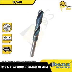 Mata bor besi HSS shank 1/2" - Reduced shank 185 mm besi kayu plastik - Mata bor mutifungsi serbaguna ukuran besar untuk mesin bor tangan 13mm dan 16mm