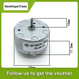 NewHopeTreee 1PC mabbuchi RF500TB-12560มอเตอร์ DC 1.5V 6V 12V 4600rpm 32mm DC MOTOR Spray Machine
