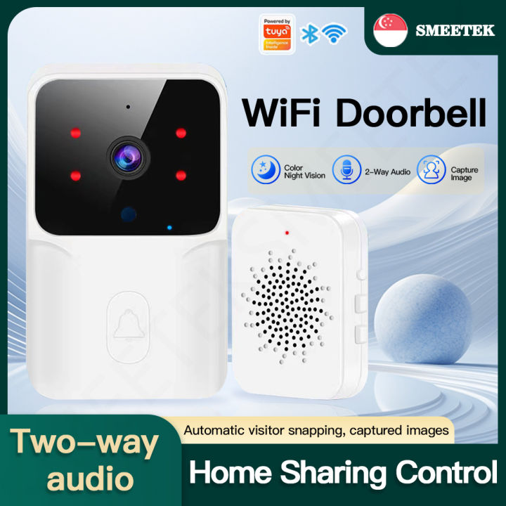 Wireless Doorbell WIFI Video Intercom, Smart Wireless Remote Monitor, Security E Door Ring