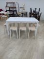 EWJ - 3600 9999/9984/9986 Dining set 1+4/1+6/1+8 with stool Meja Makan Murah Dining Table Meja Makan. 