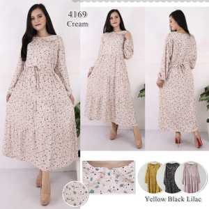 MiDi Dress Rayon Bunga Daisy BiG SiZE SUPER JUMBO 4XL LD 120 cm 4169