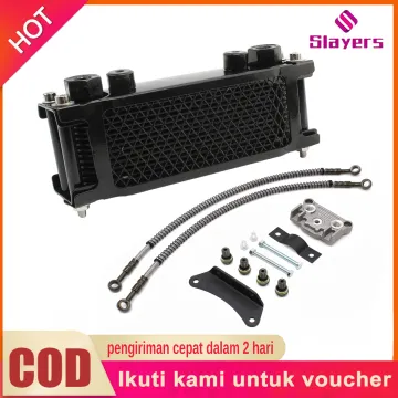 Motorcycle Oil Cooling Kit Cooler Radiator Oil Cooler Set Compatible 50cc 70cc 90cc 110cc 125cc 140cc Dirt Bike Monkey Bike Dax Pocket D