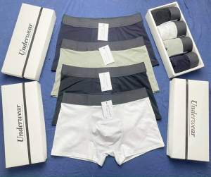 Combo 4 Quần lót sịp đùi nam Trunk Cotton 4 màu co giãn thoải mái thương hiệu KJ