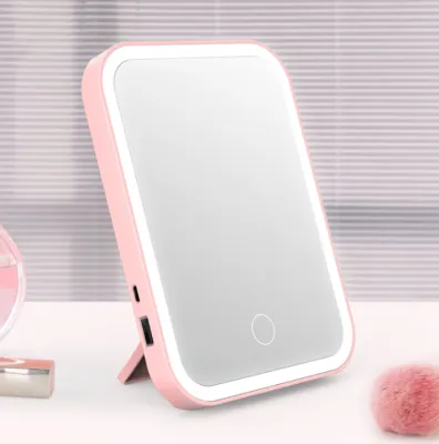 Harga Grosir – Cermin Lampu LED Rechargeable Tombol Touch Screen / Kaca Cermin Make Up