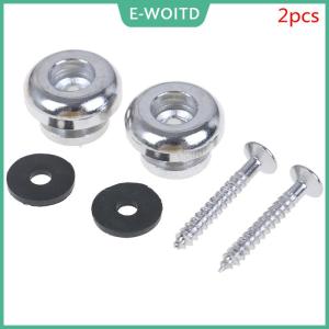 【E-WOITD】 2PCS/Pair guitar strap locks chrome belt lock button buckle guitar accessories