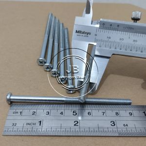 10 BUAH BAUT JP M5X90 PANJANG 9CM 9 CM OBENG PLUS M5 X 90 BAUD 8 5X90 5 X 90 MM 90MM PAN HEAD PUTIH GALVANIZ GALVANIS GALPANIS PITCH DRAT 0.8 sekrup skrup
