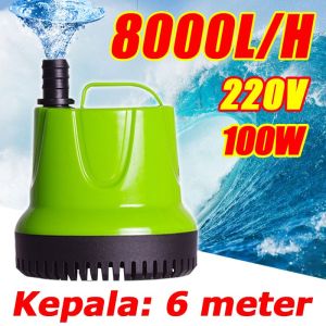 【Tiriskan Kolam Ikan Hanya 1 Jam】8000L/H Daya Hisap Tinggi 25W/50W/80W/100W Pompa Air Celup Aquarium Kolam Ikan Submersible Water Pump