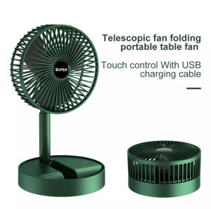 Telescopic Fan Folding Portable Table Fan USB Charging Multi-function Dormitory Bed Office Desktop Large Wind Electric Fan [LOCAL SELLER]