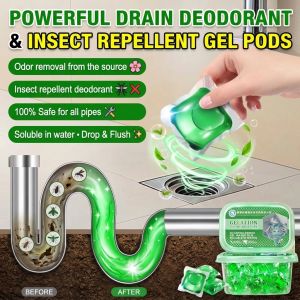 Powerful Drain Cleaning Gel Beads Pipe Cleaner Unclogger Sewer Drain Cleaner Odor Eliminator for Kitchen Sink Bathroom Floor Drain and Home Use