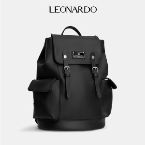 Leonardo Balo Nam Alvin Da Microfiber Cao Cấp Thiết Kế Thời Thượng Ngăn Chứa Rộng Rãi Đựng Vừa Laptop Chống Thấm Nước