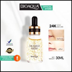 【BPOM】BIOAQUA Serum Wajah Emas 24K Gold Skin Brightening Serum Essence 30ml Perawatan Kulit Oily Moisturizing Essence - Lazada