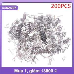 【CANAMEK】 200pcs hỗn hợp đa Kích thước mini mùa xuân phụ kiện phụ kiện thép không gỉ nén mùa xuân bút bi mùa xuân