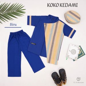 Baju Koko Anak Laki-Laki Lengan Pendek 1-10 Tahun Setelan Pakaian Anak koko Kurta Kedami Y2 Kidswear