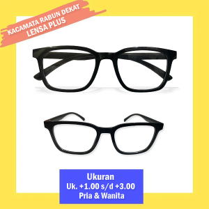 KACAMATA PLUS PRIA DAN WANITA / KACAMATA BACA / KACAMATA RABUN DEKAT MODEL KOTAK TERSEDIA UKURAN +1.00 SAMPAI +3.00 TERKINI
