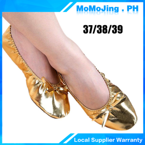 Leather Ballet Shoes Belly Shoes Golden Soft Bottom Dance Shoes Gymnastics Yoga Shoes For Women