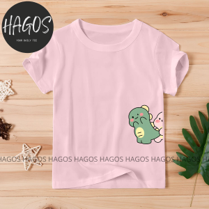 ATASAN KAOS KIDS ANAK CEWEK COWOK LAKI PEREMPUAN COTTON KATUN LENGAN PENDEK DISTRO DINO COUPLE