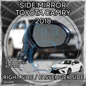 TOYOTA CAMRY RIGHT SIDE MIRROR 2018 ASSY RH 5 PIN ELECTRICAL BLINKER PRIME