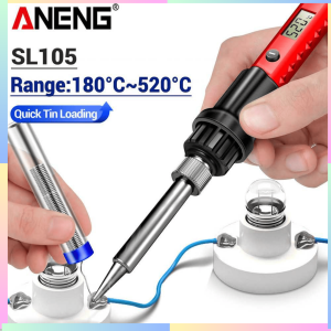 FAST DELIVERY ANENG SL105 Solder Listrik Otomatis Adjustable Temperature LCD Display 60W Sper Panas