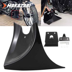 For Harley Sportster Iron 883 1200 XL Motorcycle Front Bottom Spoiler Mudguard Air Dam Chin Fairing Bright Black
