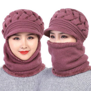 Mask Face Cover Women Casual Long Elastic Beanie Cap Glasses Windproof Cycling Skullies Winter Mens Ski Knitted Hats