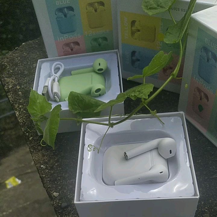 Tai nghe bluetooth không dây Inpods i12 nút cảm ứng âm thanh HIFI có mic đàm thoại cho Android iOS