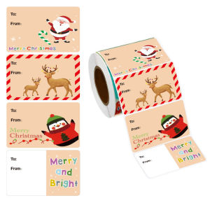 200 Sticker/Roll Christmas Stickers Sealing Sticker Holiday Gift Wrapping Decora Santa Claus Label