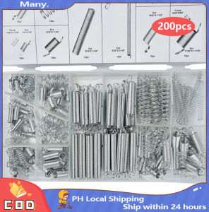 【COD】200PCS Spring Assortment Set 20 Specifications Zinc Plated Compression and Extension Springs for All Types of Home Repairs and DIY Projects