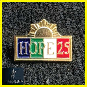 Customized HOPE 25 Pin gold plated molder type size 2.5cm by 3.5cm in 2mm thickness with box