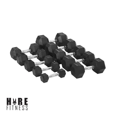 [Instock] Hare Fitness Hexagon Dumbbell (2.5KG ~ 15KG)
