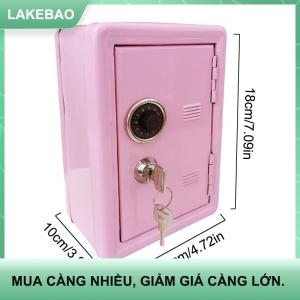 【LAKEBAO】 Frcctre trẻ em an toàn ngân hàng hộp tiền với khay tiền xu Mini Locker nhỏ an toàn lưu trữ hộp con heo đất ngân hàng với sự kết hợp khóa và chìa khóa
