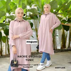 Long Tunik Hachie Cutting Shibori Bahan Crinckle Airflow Fashion Remaja Muslimah Kekinian