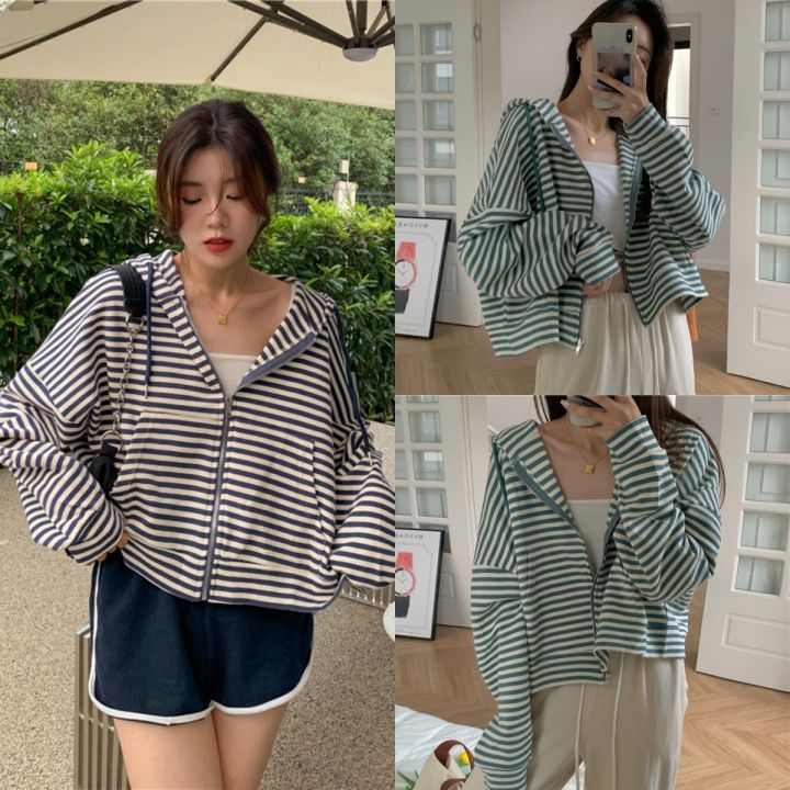 white july🌸พร้อมส่ง เสื้อคลุมแขนยาวผู้หญิง เสื้อคลุมบางๆ เสื้อแจ็คเก็ต ...