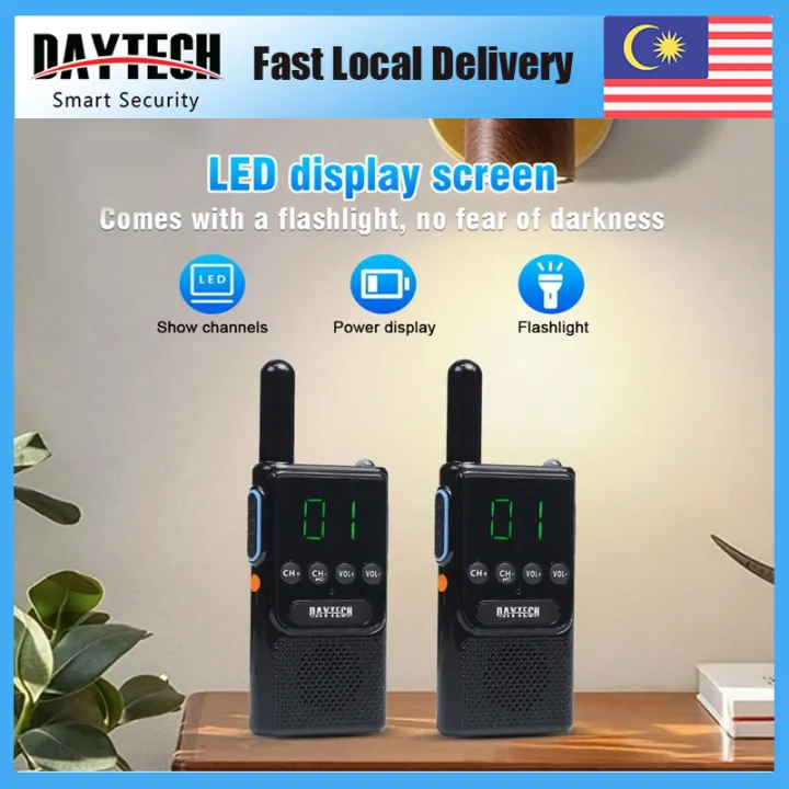DAYTECH Walkie Talkie - Portable Two-Way Radio for Outdoor Activities, Warehouse, Community, Business & Family Use - Long Range Communication Device with Easy