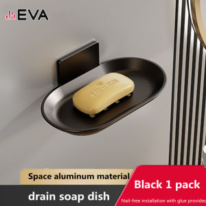 erforation-free Soap Wall-Mounted Soap Rack Space Aluminum Toilet Drain Soap Rack Bathroom Storage Rack