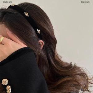 [COD] Biubiuni Retro Tóc Hoop Tính Khí Bee Tóc Rộng Hoop Hairbands Cho Phụ Nữ Cô Gái Pháp Đa Năng Thời Trang Headband Tóc Phụ Kiện