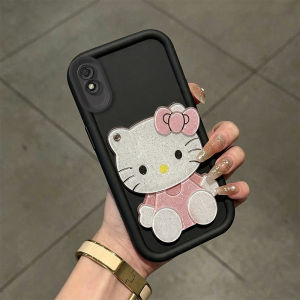PBZZ Case for redmi 9a redmi 9 phone casing Softcase Silicone shockproof Cover new design aesthetic cute pink cat mirror with holder for women JTMJZJ3