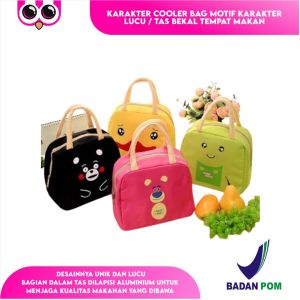 Karakter Cooler Bag Motif Karakter Lucu / Tas Bekal Tempat Makan Penahan Panas Dingin Motif