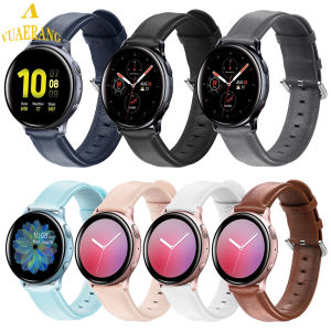 VUAERANG 20mm 22mm Genuine Leather Strap for Samsung Galaxy Watch Active 2 Smart Watch Sports Bracelet Wrist Band