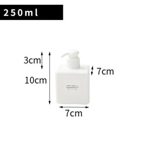 250/450 Square Plastic Foam Soap Bottle Container / Soap Foam Foam dispenser hand Soap Dispenser Plastic Pump Bottles Refillable Empty Lotion Dispenser Liquid Container for Shampoo 4 bottles/Set.