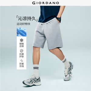 Giordano Beau Monde Men Shorts Cool-Tech Elastic Waist Knit Antibacterial UV-Protection Relaxed Slight Stretch Free Shipping 13106221